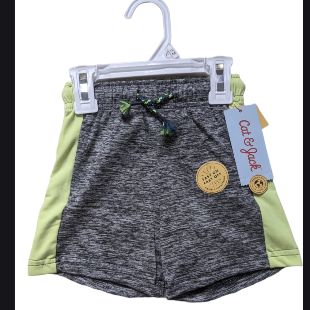 Charcoal and green short - 12 month